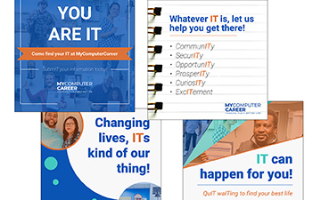 Digital ads for MyComputerCareer.