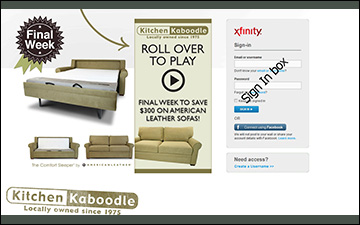Kitchen Kaboodle Sign-in Takeover Page