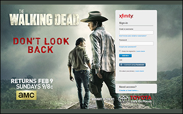 Walking Dead Sign-in Takeover Page