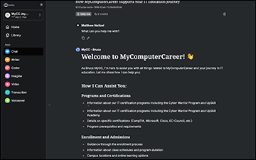 MyCC AI Custom ChatBot